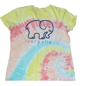 ivory ella soft short sleeve tshirt  tie dye pattern